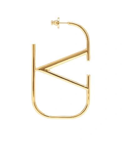 Shop Valentino Garavani Vlogo Earrings In Gold