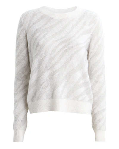 Shop Rag & Bone Germaine Zebra Alpaca-blend Sweater In Ivory