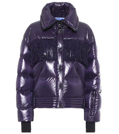 Shop Moncler Genius 3 Moncler Grenoble Fringed Down Jacket In Purple