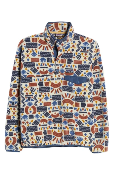 Shop Patagonia Synchilla Snap-t Fleece Pullover In Protected Peaks Multi Big