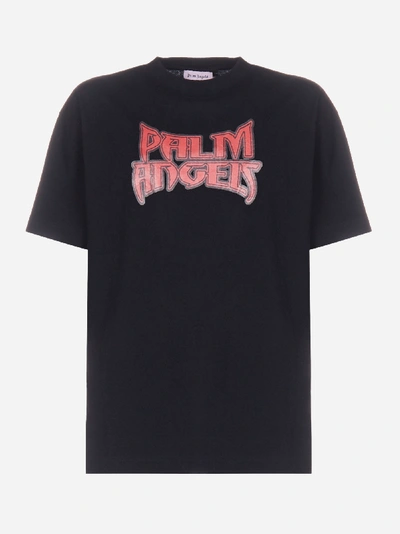 Shop Palm Angels T-shirt In Cotone Con Logo
