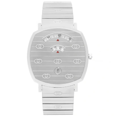 Shop Gucci Grip Watch In Silver