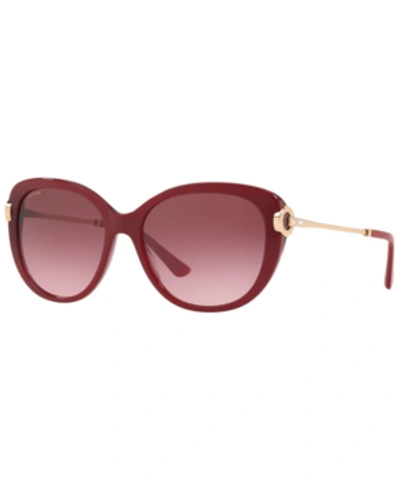 Shop Bvlgari Sunglasses, Bv8194b 57 In Try Layer Burgundy/pink Gradient Dark Violet