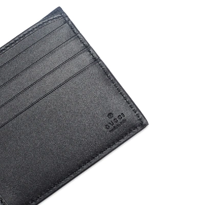 Shop Gucci Gg Supreme Snake Billfold Wallet In Black