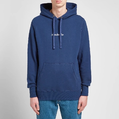 Shop Aimé Leon Dore Terry Logo Popover Hoody In Blue