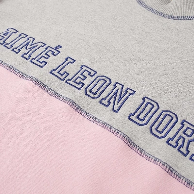 Shop Aimé Leon Dore 20oz Terry Cross Stitch Crew Sweat In Pink