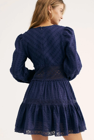 Shop Free People The Delightful Mini Dress In Blue