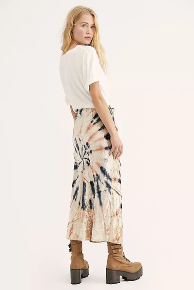 Shop Free People Serious Swagger Tie Dye Skirt In Brown