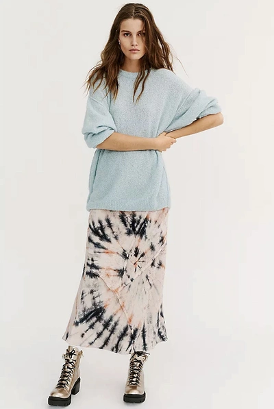 Shop Free People Serious Swagger Tie Dye Skirt In Brown