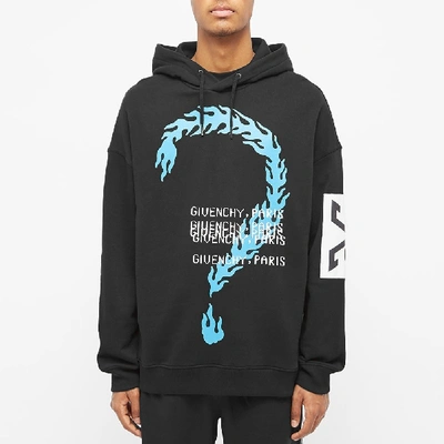 Shop Givenchy Burning Question Hoody In Black