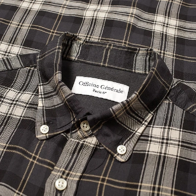 Shop Officine Generale Button Down Shirt In Grey