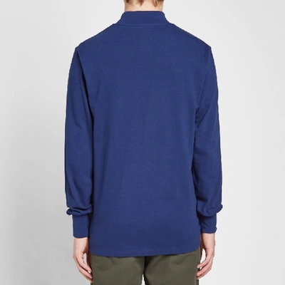 Shop Aimé Leon Dore Mock Neck Dimebag Tee In Blue