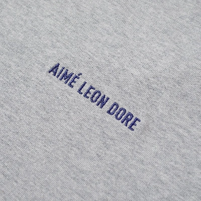 Shop Aimé Leon Dore Long Sleeve Jersey Logo Tee In Grey