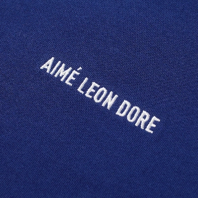 Shop Aimé Leon Dore Long Sleeve Jersey Logo Tee In Blue