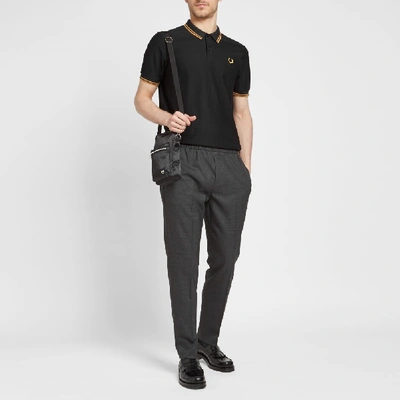 Shop Fred Perry X Miles Kane Tipped Polo Shirt In Black