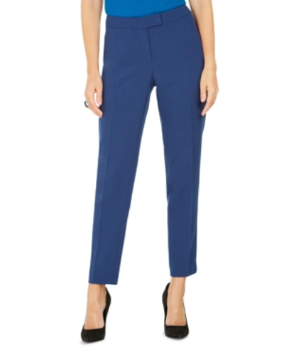 Shop Anne Klein Bowie Straight-leg Dress Pants In Spruce