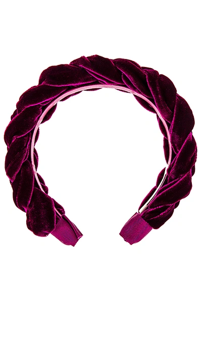 Shop Jennifer Behr Lorelei Headband In Wine. In Mulberry