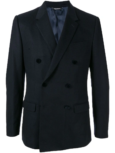 Shop Dolce & Gabbana Double-breasted Jacket In Blue