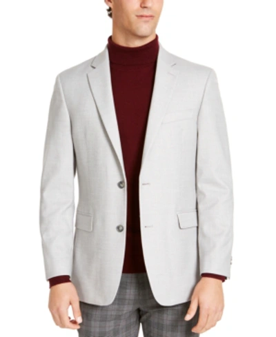 Shop Tommy Hilfiger Men's Modern-fit Thflex Stretch Textured Sport Coat In Grey