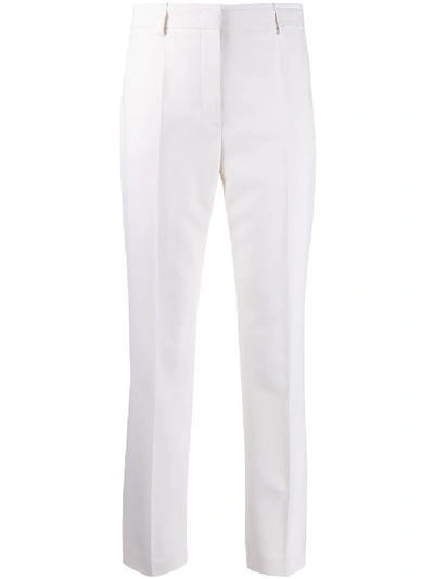 Shop Emilio Pucci High Waisted Slim Trousers In White