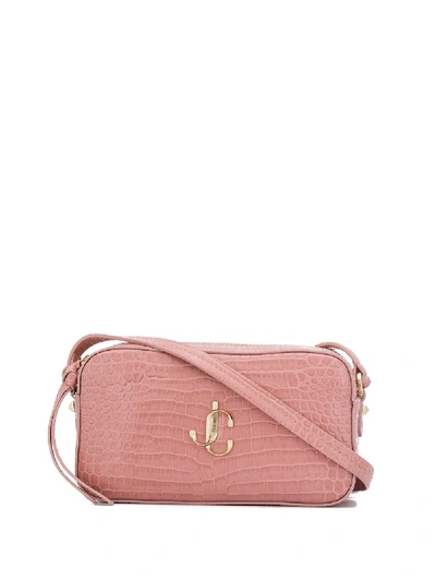 Shop Jimmy Choo Hale Crossbody Bag In Pink