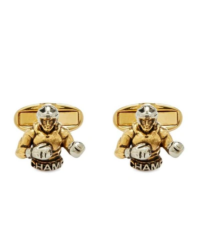 Shop Paul Smith Boxer Cufflinks In Gold