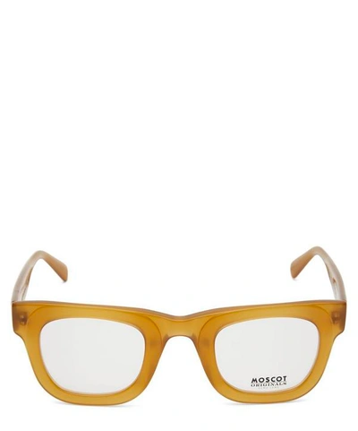 Shop Moscot Fritz 44 Chunky Acetate Sunglasses In Butterscotch