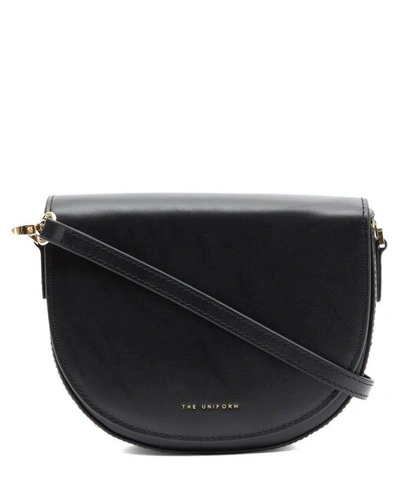 Shop The Uniform Mini Leather Saddle Bag In Black