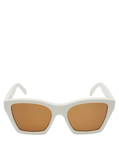 Shop Celine Classic Square Acetate Sunglasses In White