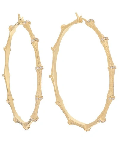 Shop Annoushka 18ct Gold Dream Catcher Large Bamboo Hoop Earrings