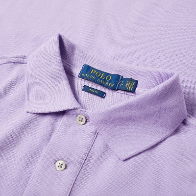 Shop Polo Ralph Lauren Slim Fit Polo In Purple