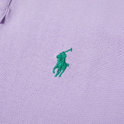 Shop Polo Ralph Lauren Slim Fit Polo In Purple