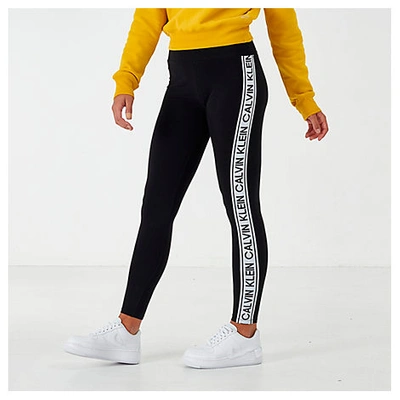 Shop Calvin Klein Women's Tape Leggings In Black