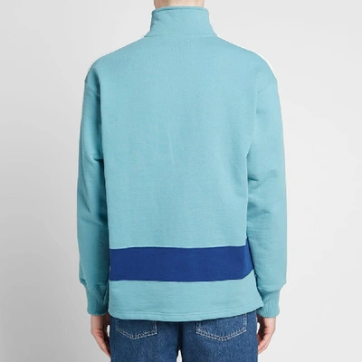 Shop Aimé Leon Dore Logo Quarter Zip Sweat In Blue