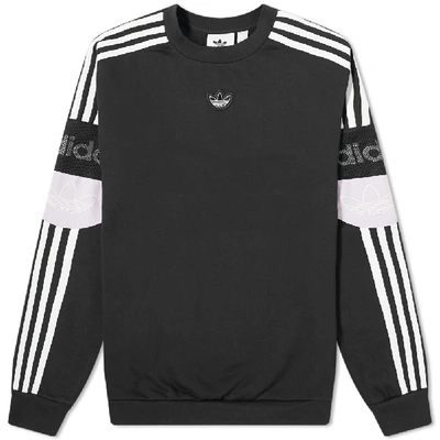 Adidas Originals Adidas Retro Football Crew Sweat In Black | ModeSens