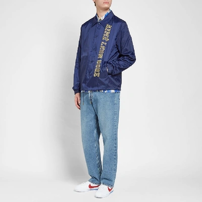 Shop Aimé Leon Dore Logo Coach Jacket In Blue