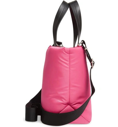 Shop Prada Small Soft Nylon Tote In Fuxia