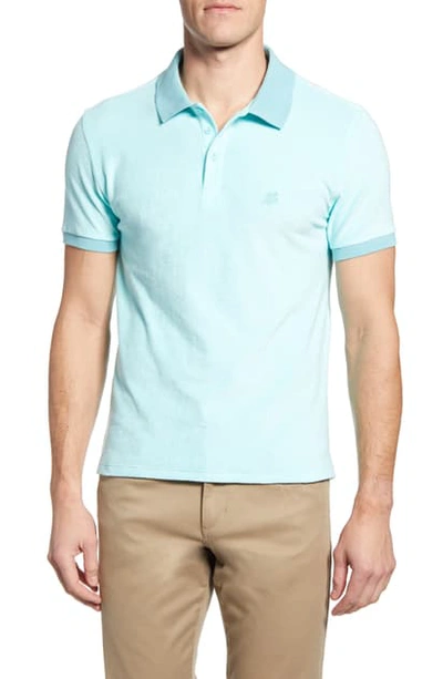 Shop Vilebrequin Slim Fit Terry Polo In Lagoon