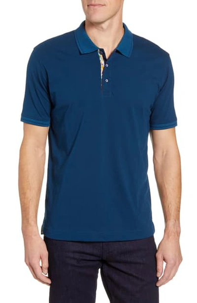 Shop Robert Graham Classic Fit Jersey Polo In Dark Teal