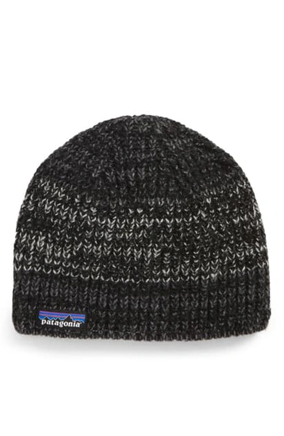 Shop Patagonia Speedway Wool Blend Beanie In Navy Blue