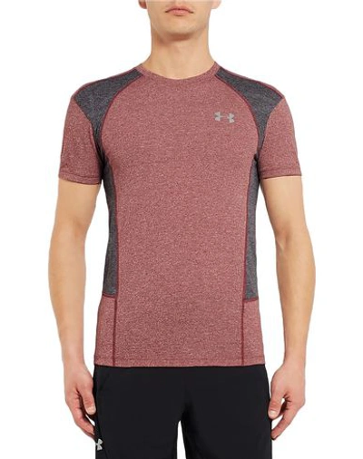 Shop Under Armour T-shirt In Brick Red