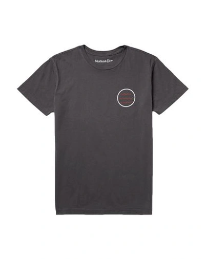 Shop Mollusk Man T-shirt Lead Size Xl Cotton In Grey