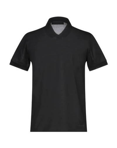 Shop Neil Barrett Polo Shirts In Black