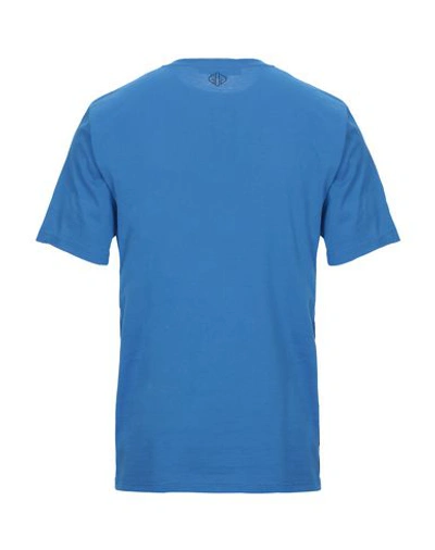 Shop Golden Goose Man T-shirt Blue Size M Cotton