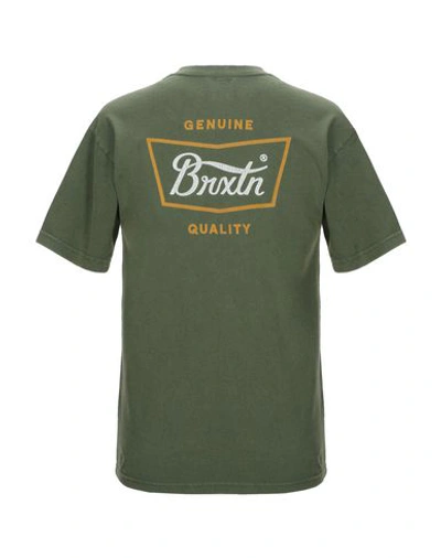 Shop Brixton T-shirts In Green