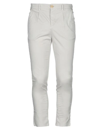 Shop Alessandro Dell'acqua Man Pants Light Grey Size 31 Cotton, Elastane