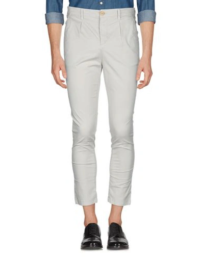 Shop Alessandro Dell'acqua Man Pants Light Grey Size 31 Cotton, Elastane