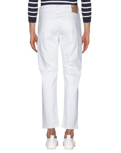 Shop Mauro Grifoni Man Denim Pants White Size 36 Cotton, Elastane