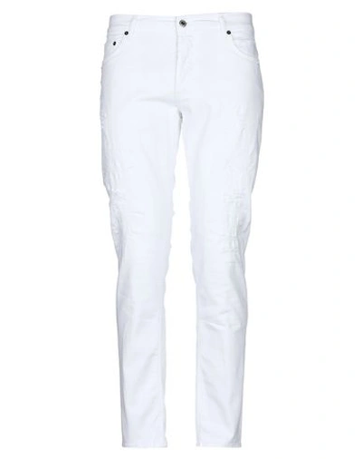 Shop Aglini Woman Jeans White Size 29 Cotton, Elastane