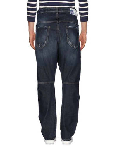 Shop Frankie Morello Man Denim Pants Blue Size 30 Cotton, Elastane